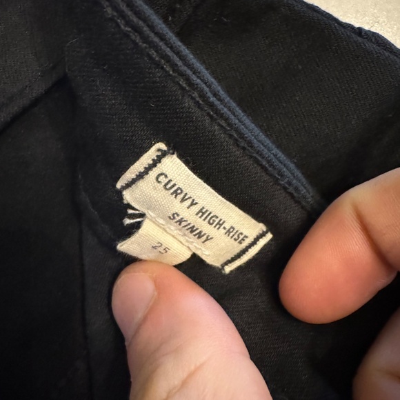 Madewell black curvy high-rise jeans size 25 - Picture 3 of 3